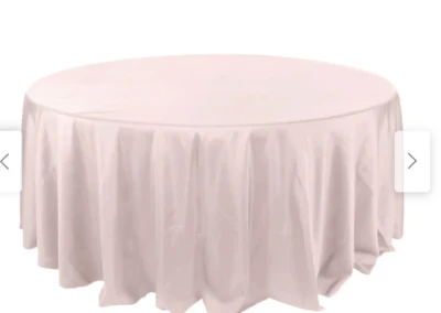 Blush table linens